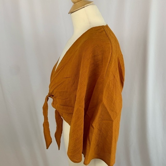 Revolve The East Order Amelie Tie Front Boho Top - Picture 3 of 7